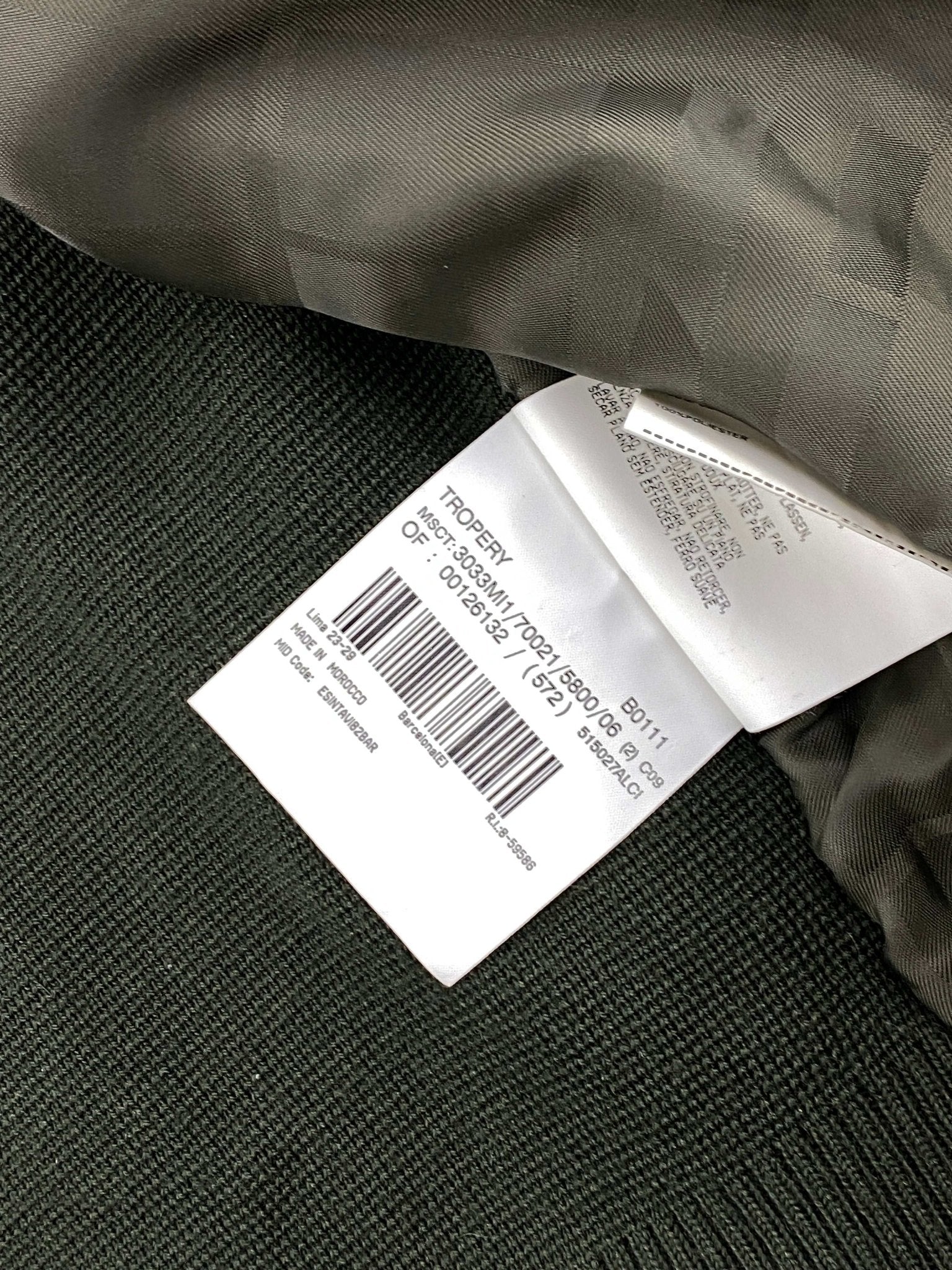 08 VINTAGE BURBERRY MERINO WOOL LIGHT JACKET OLIVE (L) - L - grabbers.studio