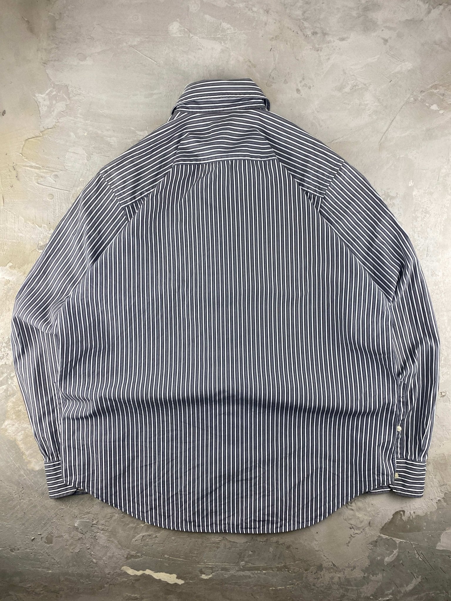 AVIREX ADVENTURE STRIPED SHIRT GREY (L) - L - grabbers.studio