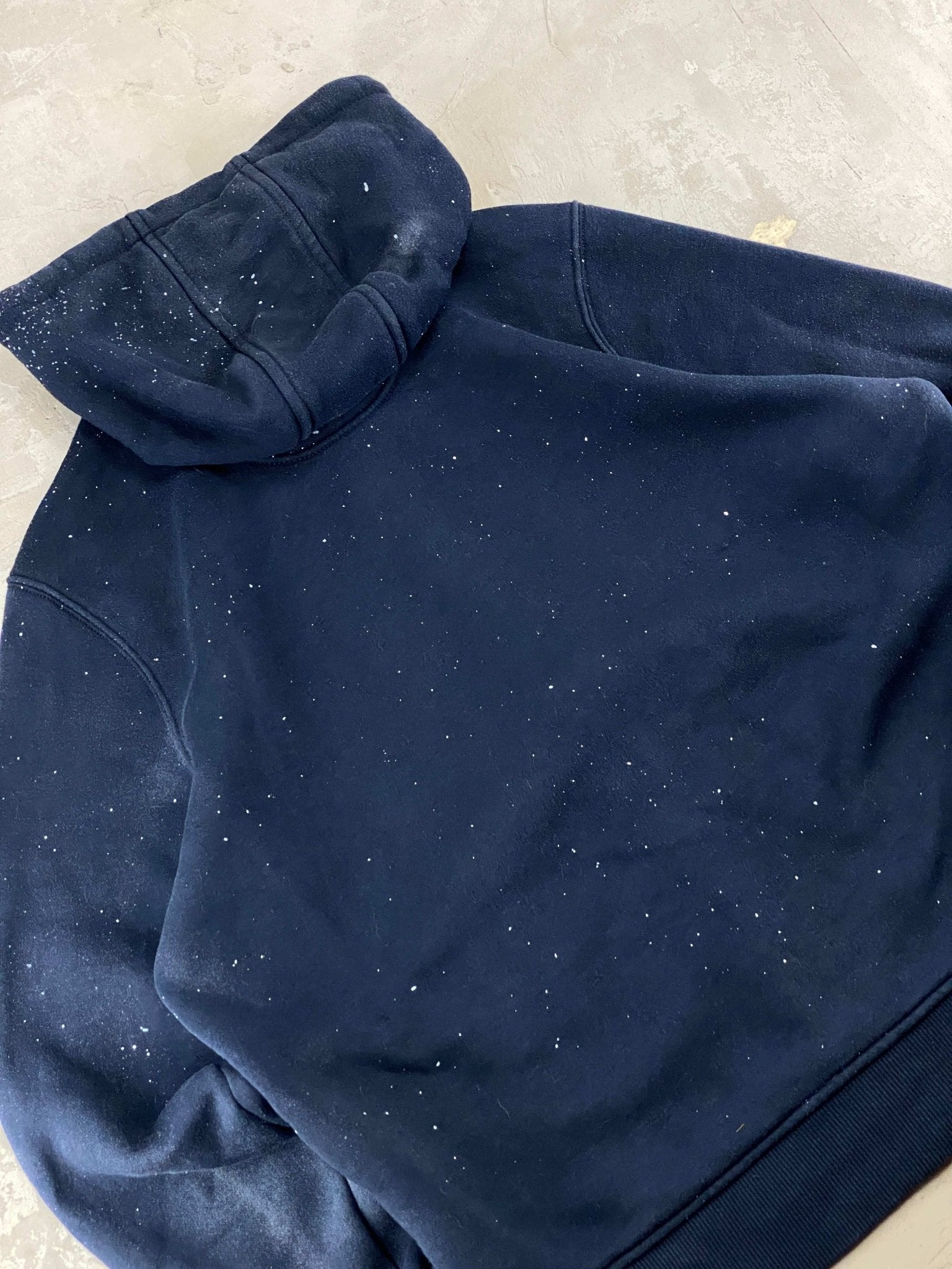 CARHARTT ZIP UP HOODIE SPRAY PAINTED BLUE NAVY (L12/14) - L - grabbers.studio