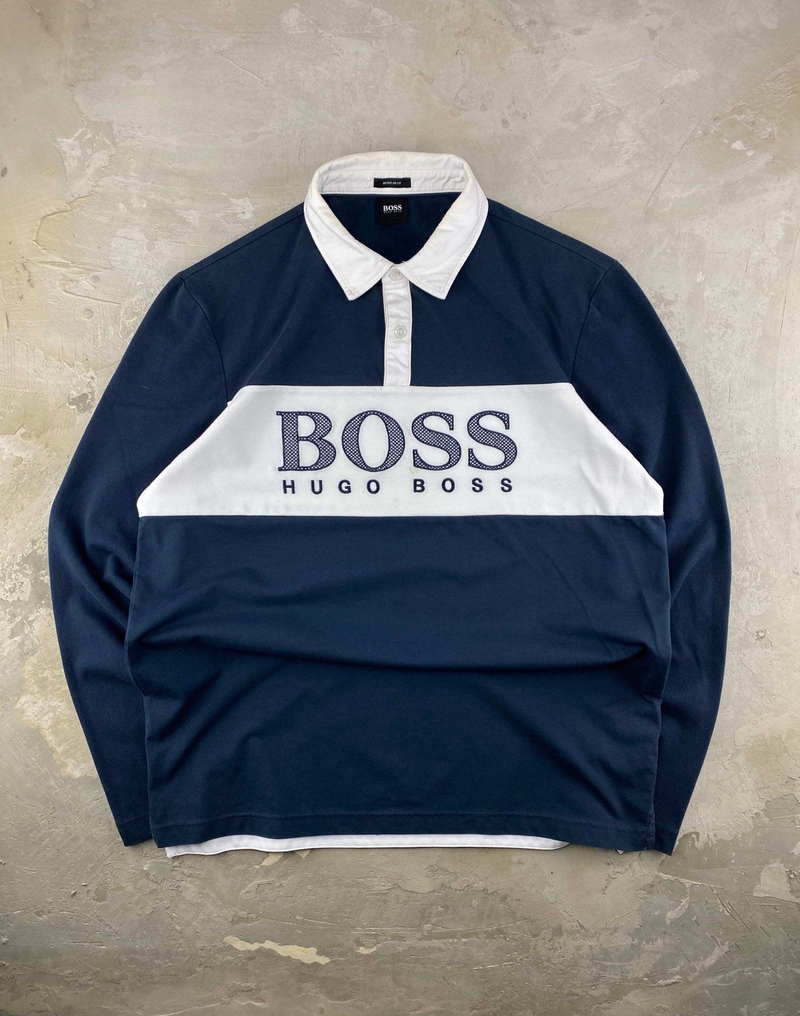 HUGO BOSS BIG LOGO COLOR BLOCK POLO (XL) - XL - grabbers.studio