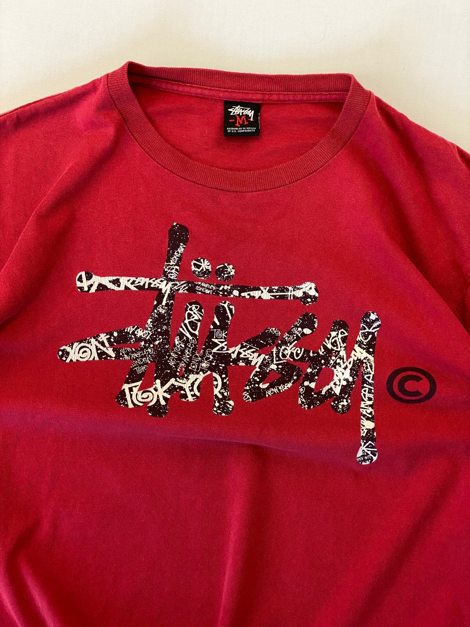 SS03 VINTAGE STUSSY SPECIAL EDITION SIGNATURE TEE (M) - L - grabbers.studio