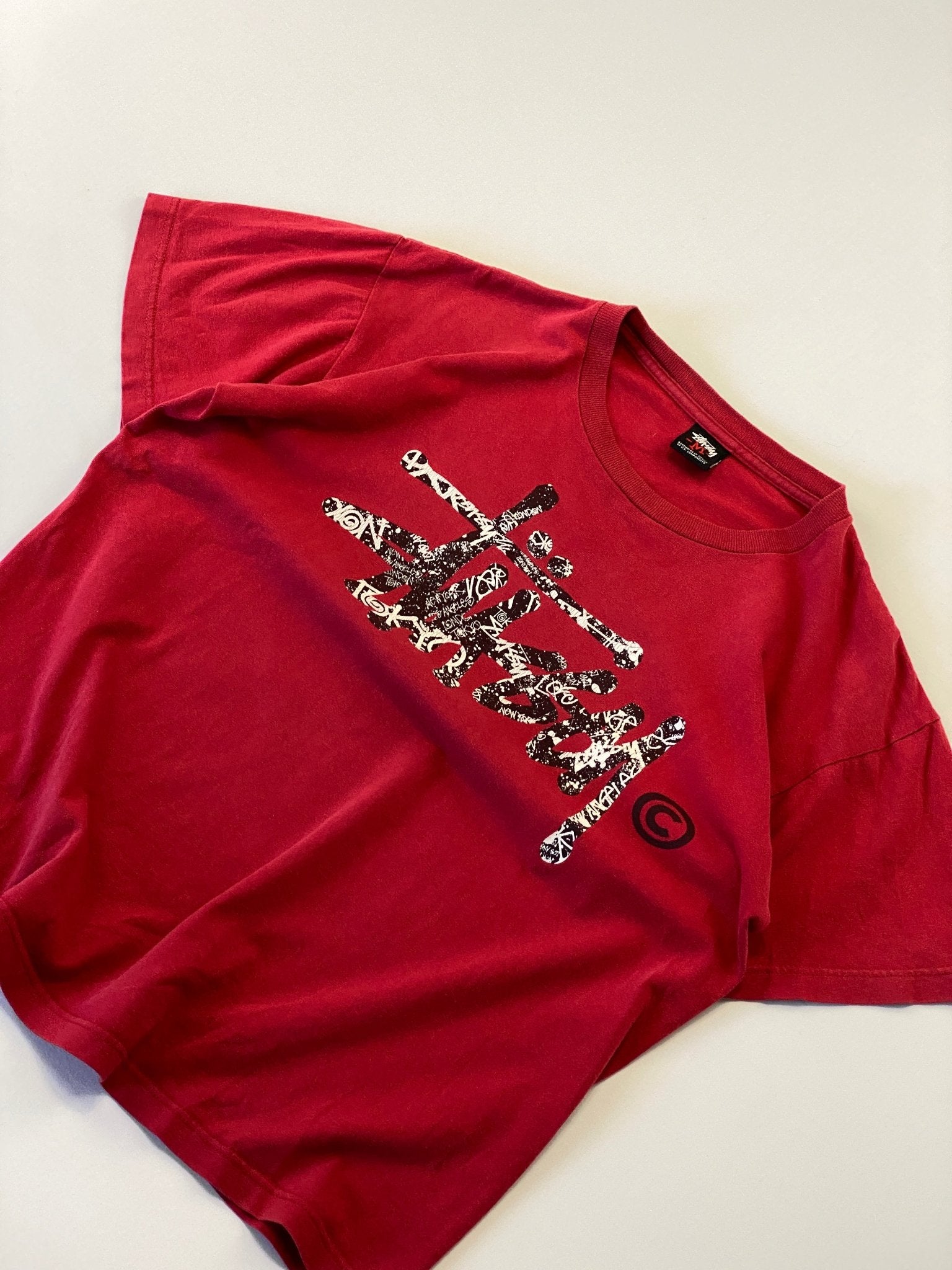 SS03 VINTAGE STUSSY SPECIAL EDITION SIGNATURE TEE (M) - L - grabbers.studio