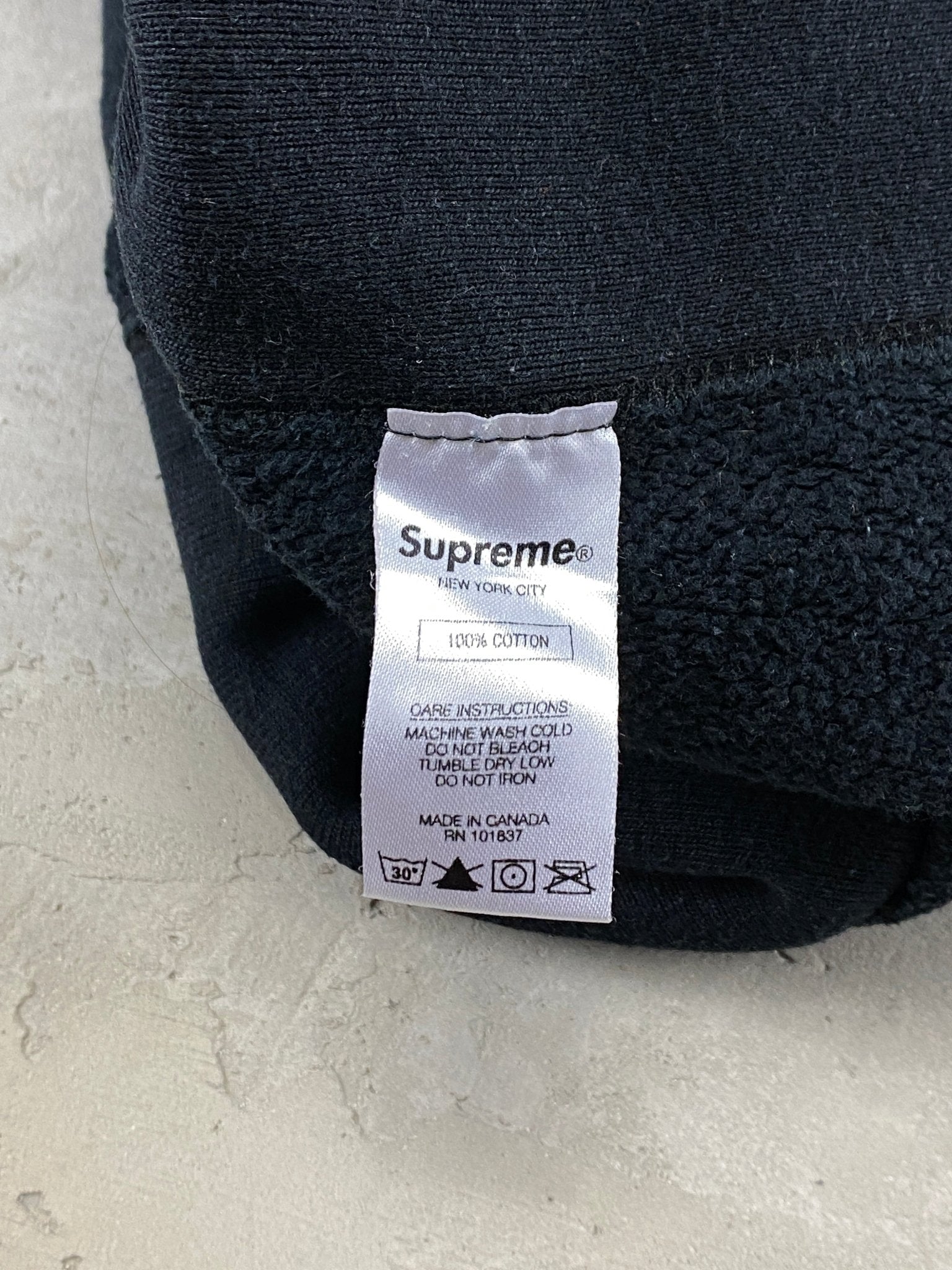 SUPREME X THRASHER HOODIE “SKATE & DESTROY” BLACK (L) - L - grabbers.studio