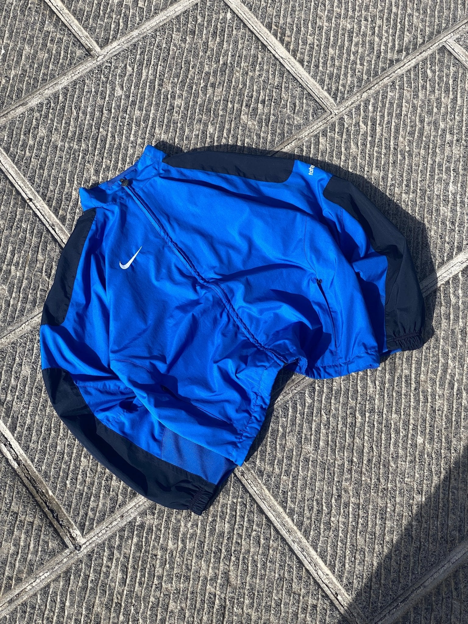Vintage 00s Nike Total90 Track Jacket Blue/Black (S/M) - M - grabbers.studio
