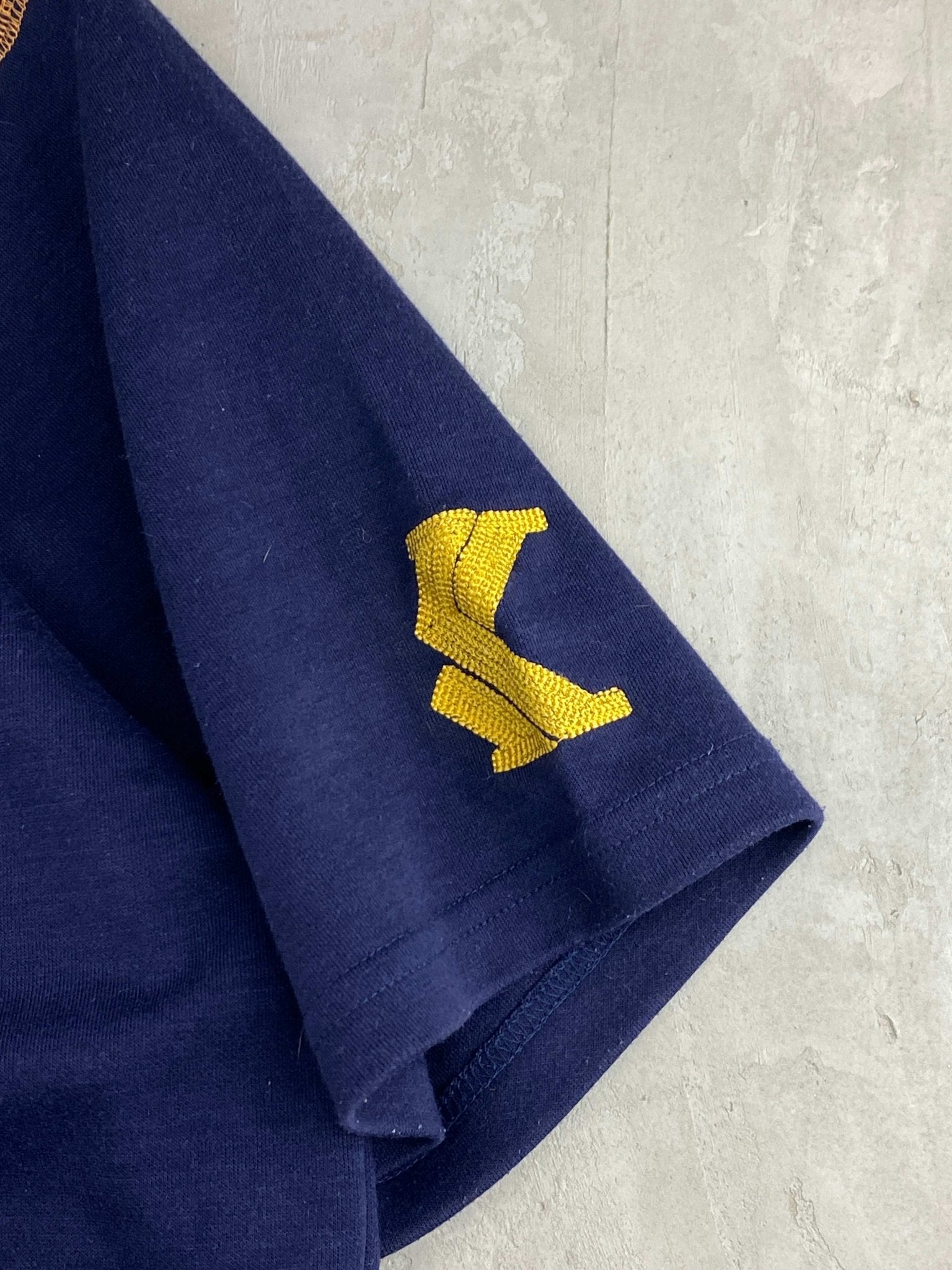 VINTAGE 90s KARL KANI TEE OVERSIZED BLUE NAVY (XL) - XL - grabbers.studio