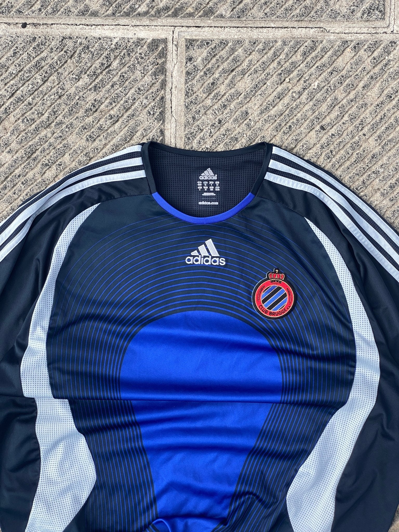 Vintage Adidas 06/07 Club Brugge Y2K Jersey Blue Navy (XL) - XL - grabbers.studio