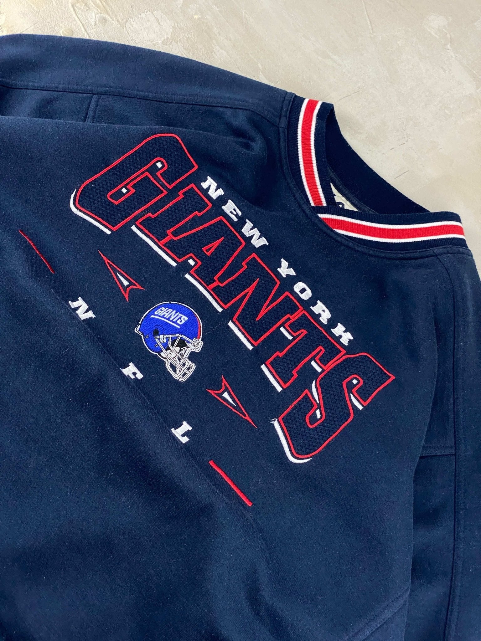 VINTAGE LEE SPORT NY GIANTS BOXY FIT SWEATSHIRT BLUE NAVY (XL) - XL - grabbers.studio