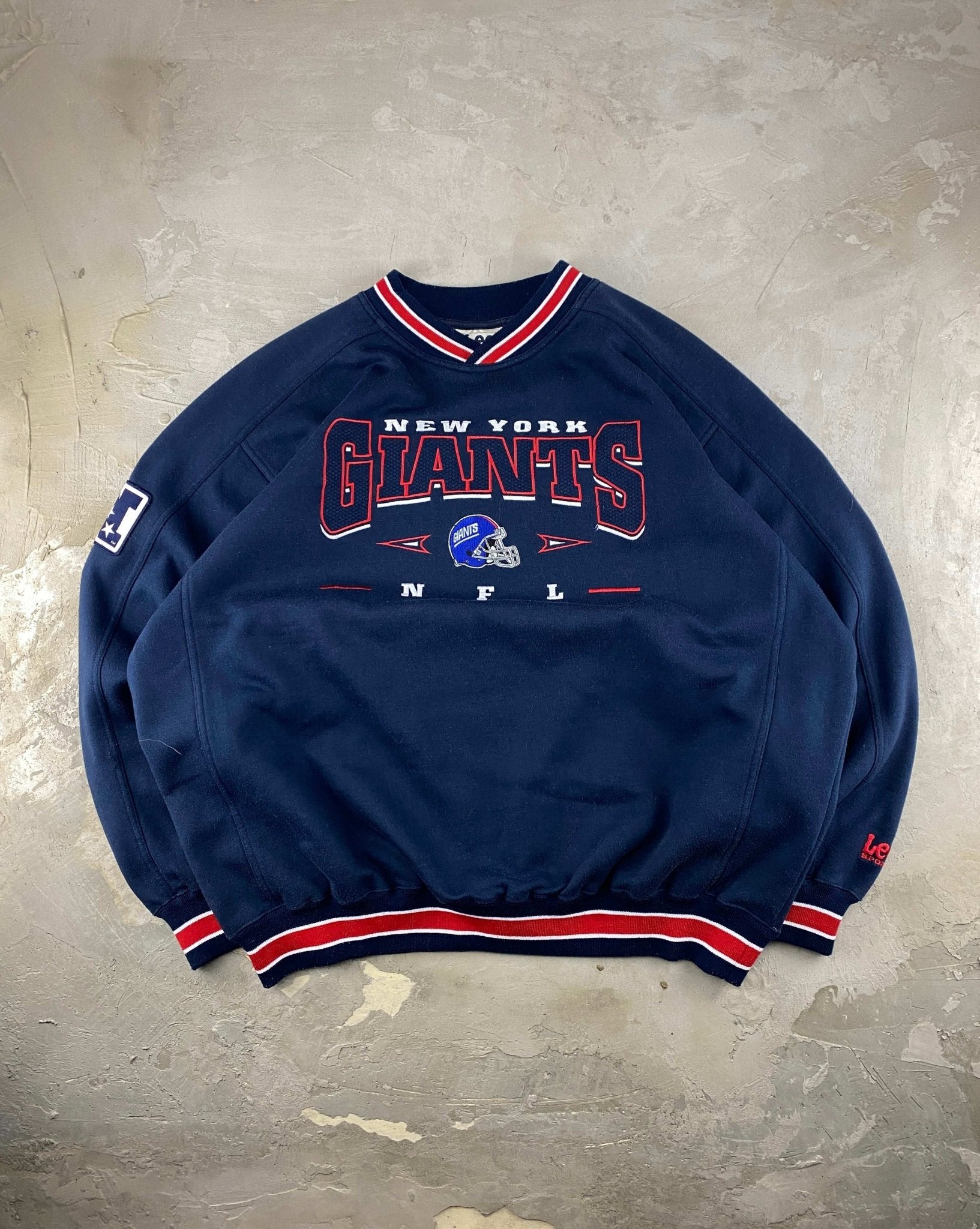 VINTAGE LEE SPORT NY GIANTS BOXY FIT SWEATSHIRT BLUE NAVY (XL) - XL - grabbers.studio