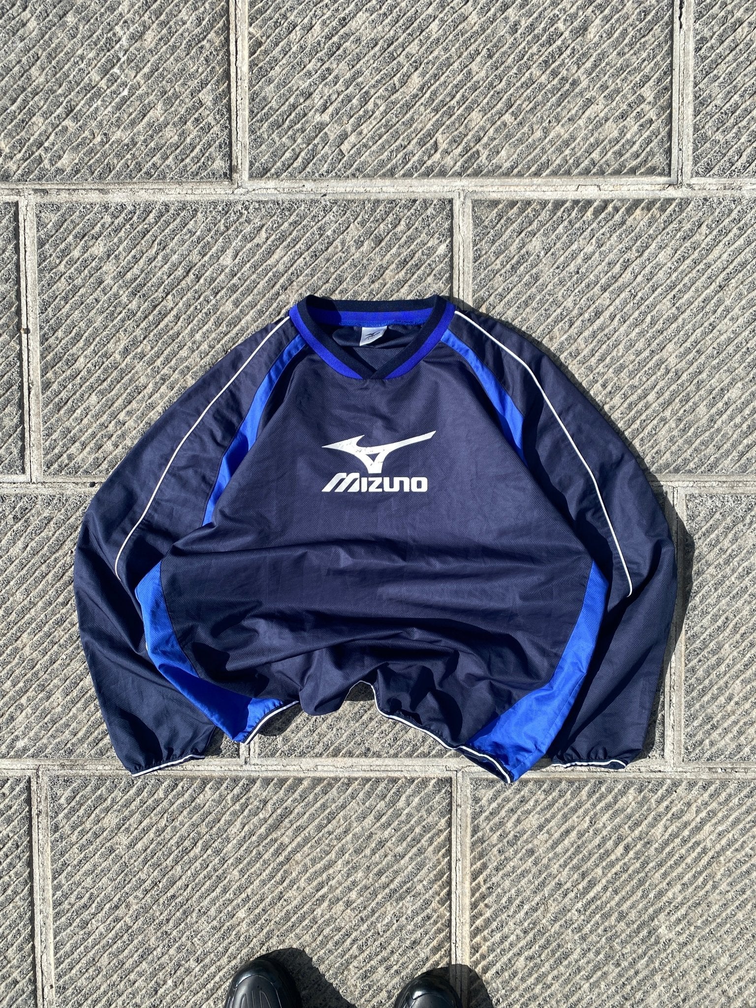 Vintage Mizuno Windbreaker Blue Navy (XL) - XL - grabbers.studio