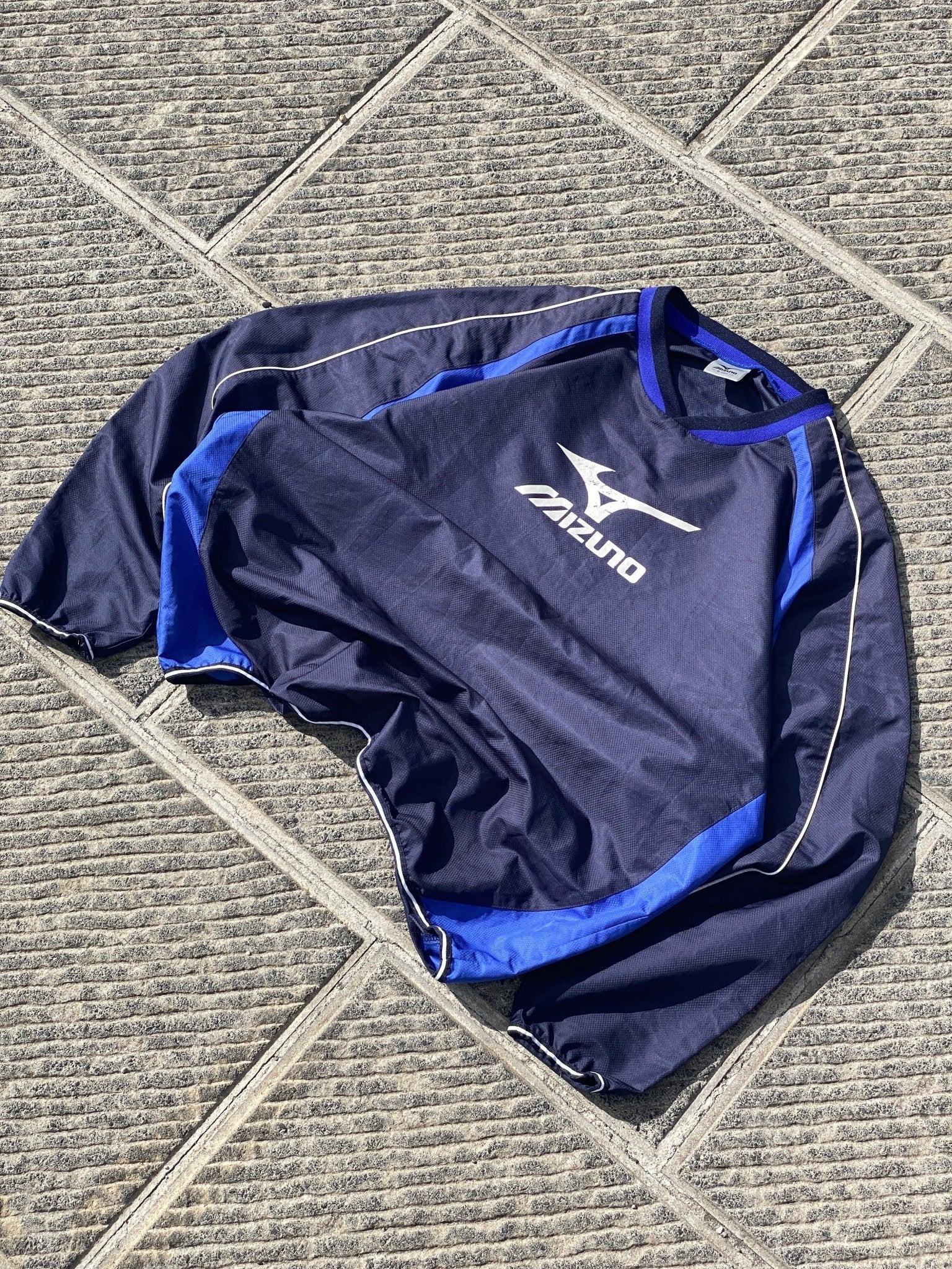 Vintage Mizuno Windbreaker Blue Navy (XL) - XL - grabbers.studio