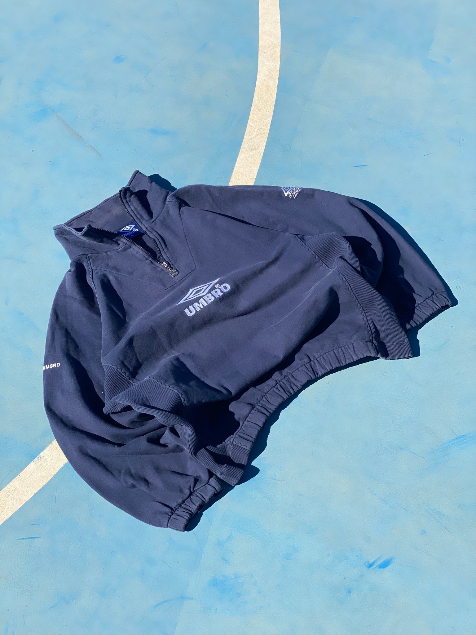 VINTAGE UMBRO PRO TRAINING 1/4 ZIP PULLOVER (L/XL) - XL - grabbers.studio