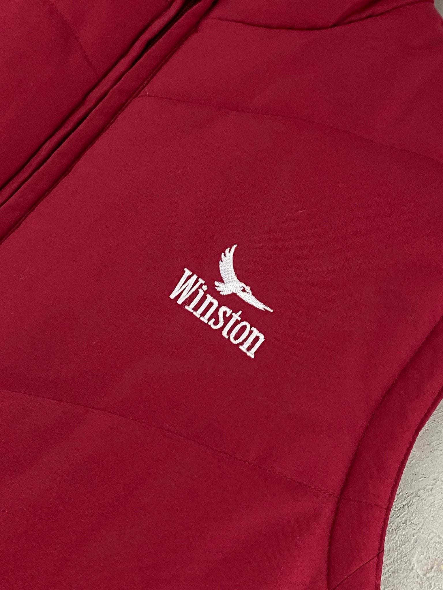 VINTAGE WINSTON PUFFER VEST BURGUNDY (L) - L - grabbers.studio